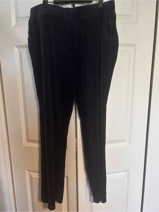 Chico's Pants - Chico's Navy Velvet Jogger Pants